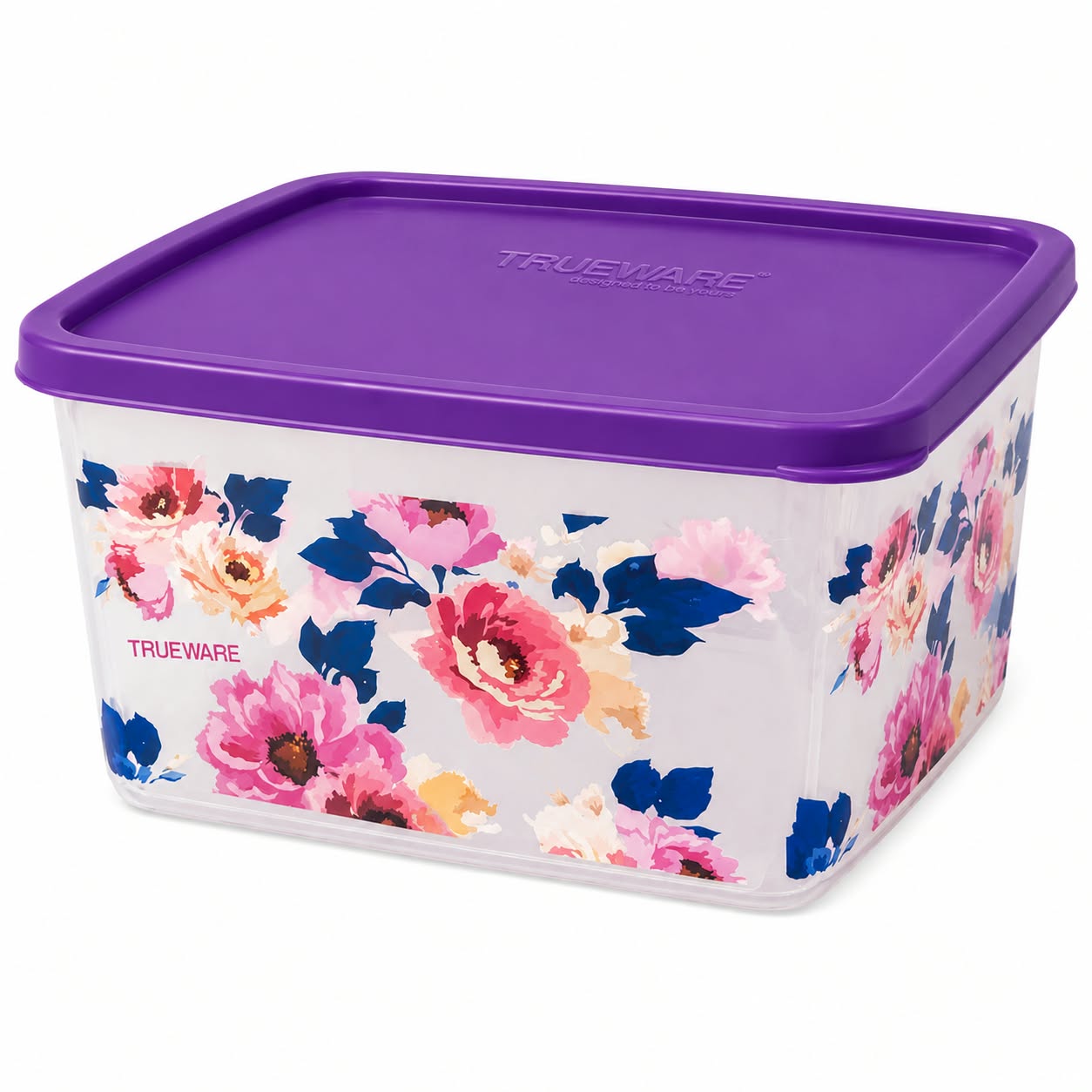 Trueware Square shaped Plastic Container — Purple / 2500 ml
