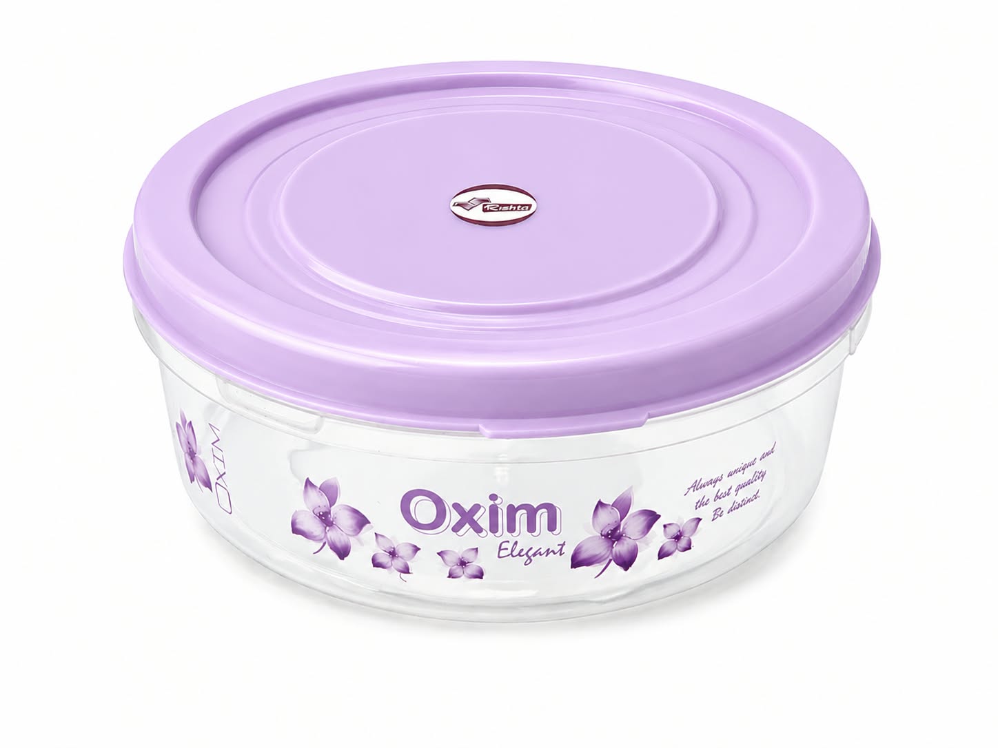 Rishta Food Cache Plastic Round Container — Purple / 3900 ml