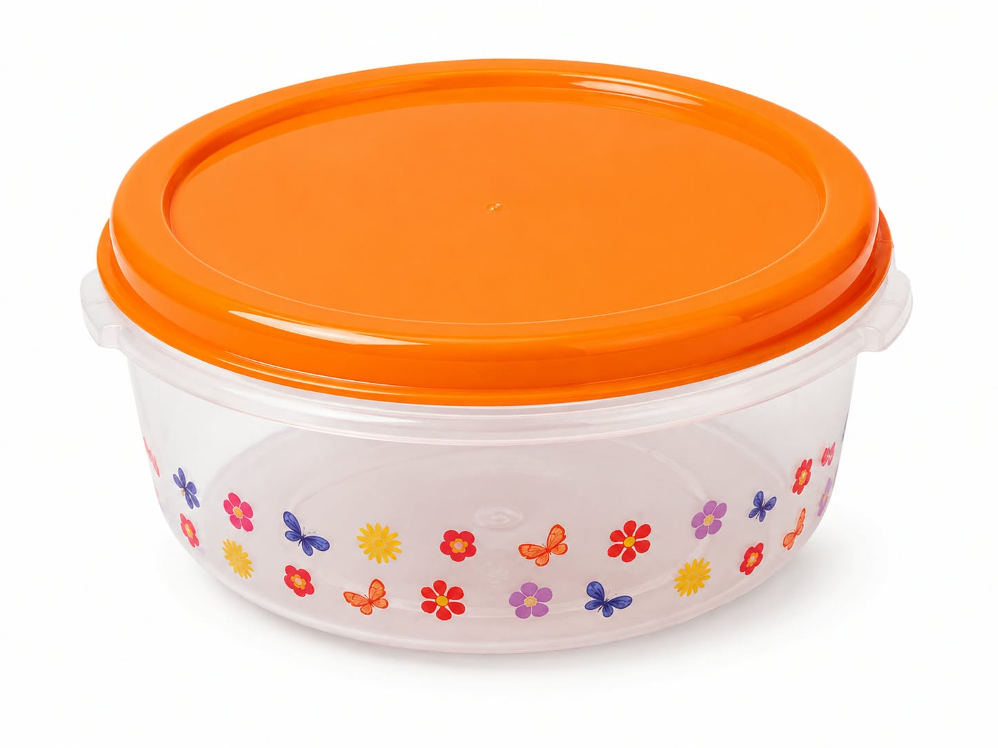 RFL Fresco Round Plastic Container — Orange / 340 ml
