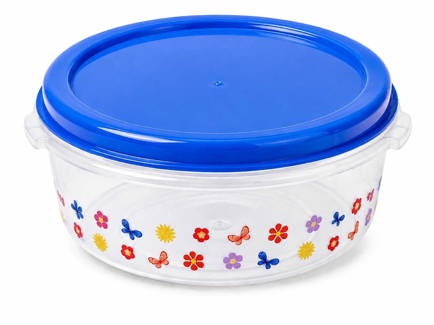 RFL Fresco Round Plastic Container — Blue / 340 ml