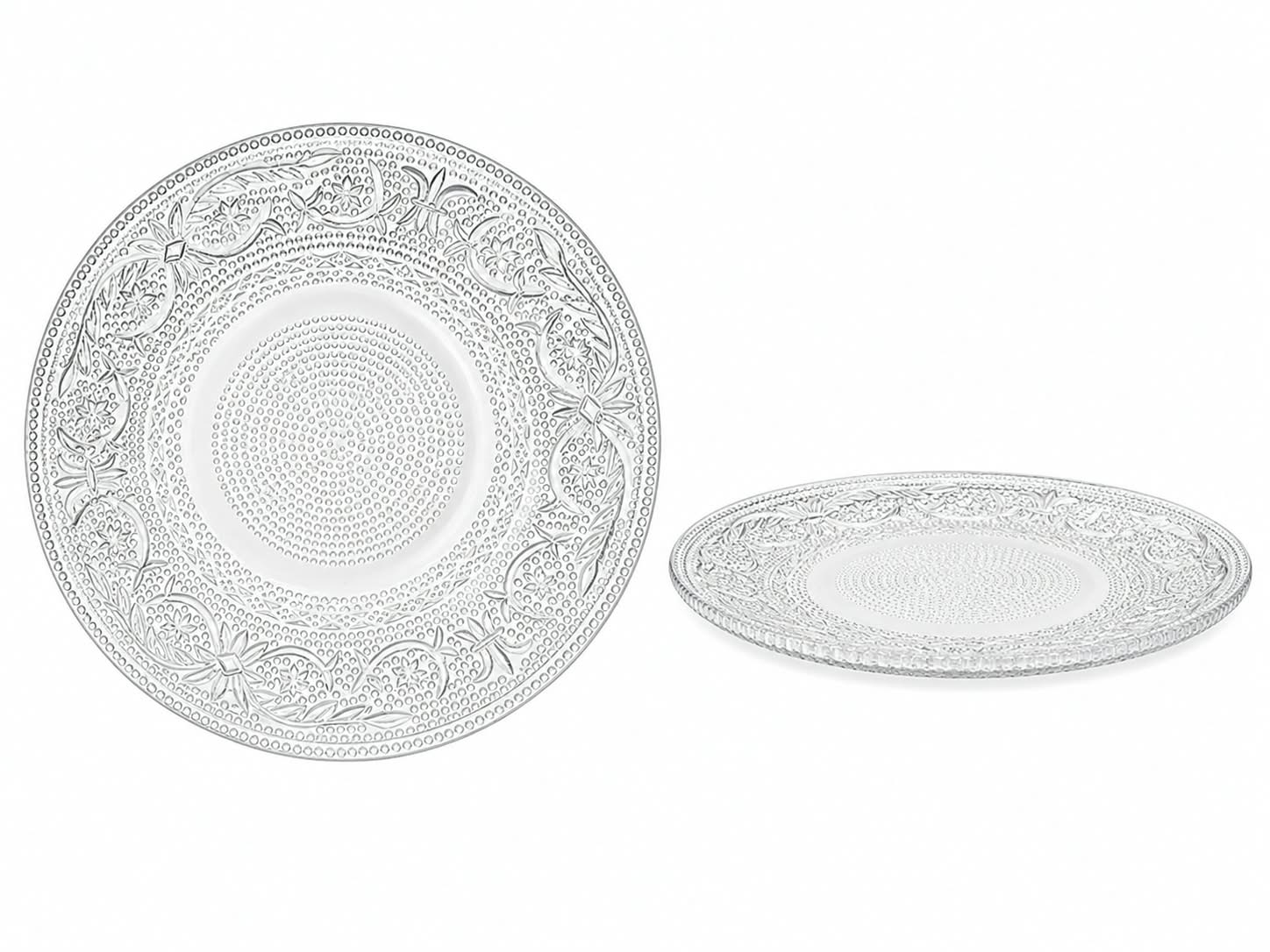 Royal Design Premium Glass Plate ( Diameter: 17 cm)
