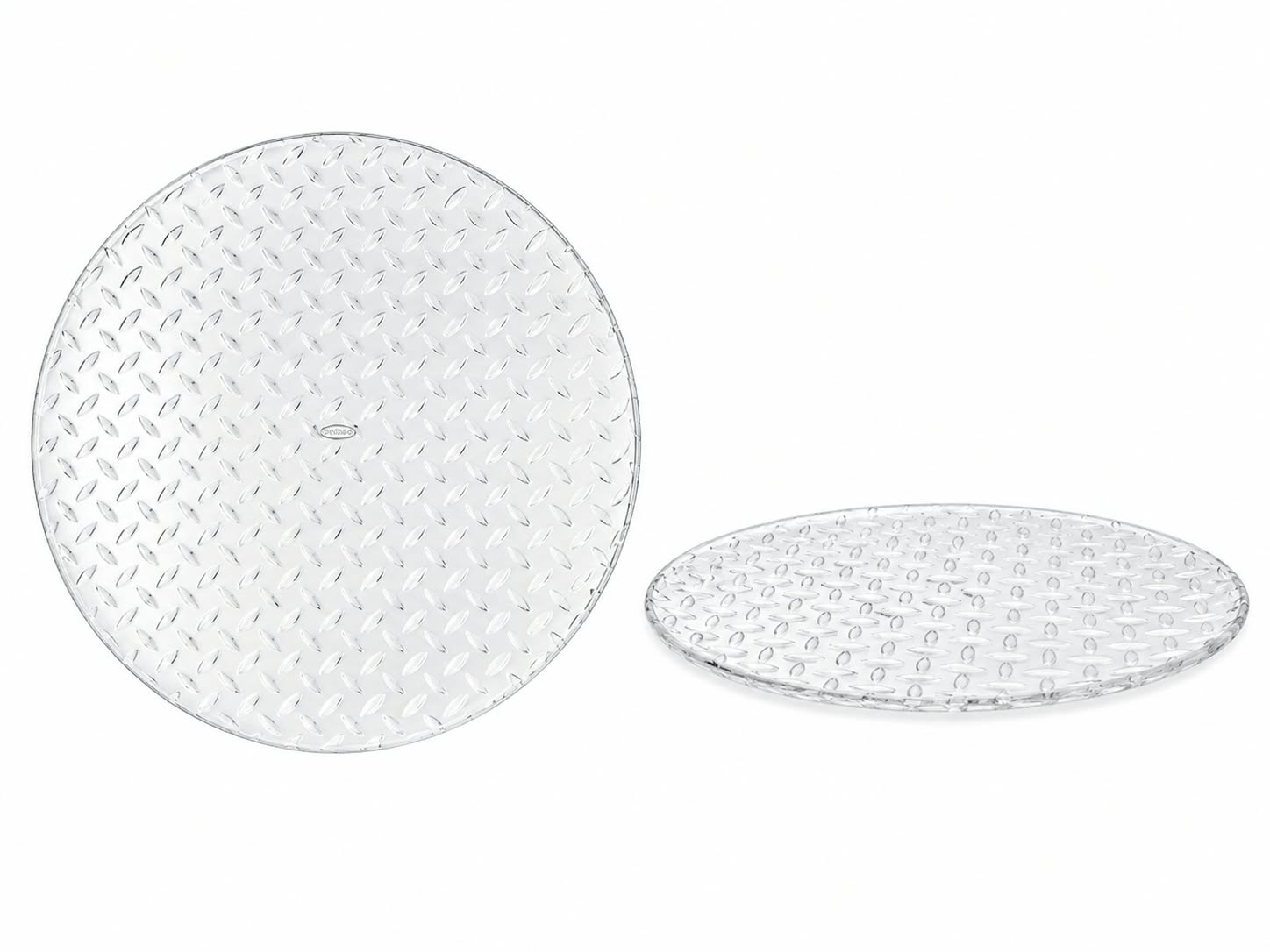 Crystal Design Glass Dinner Plate ( Diameter 24 cm)