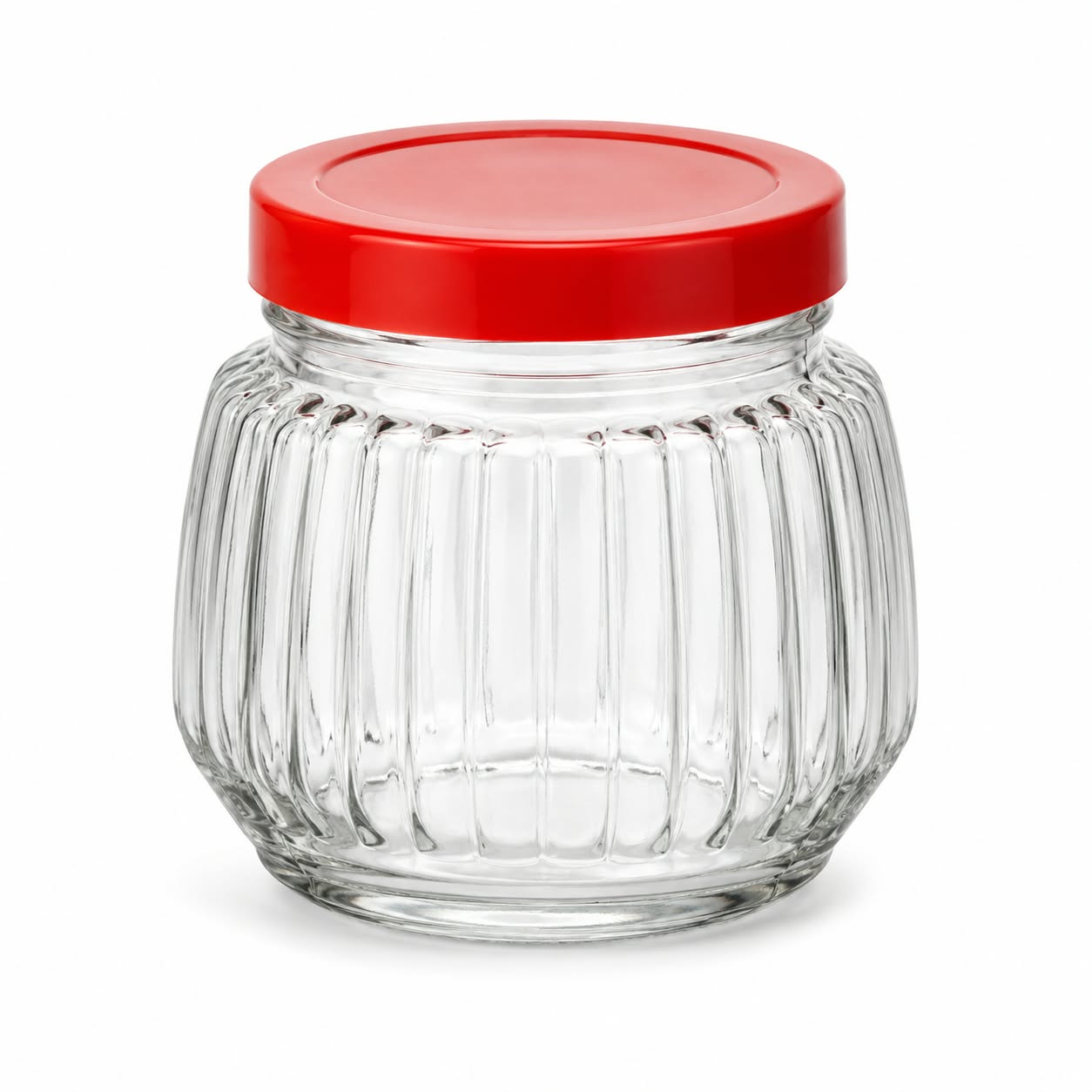 Round Ribbed Transparent Jar 300ml