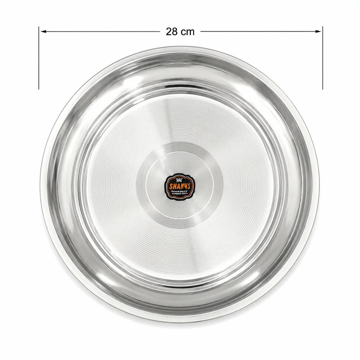 Shanti Premium Quality Stainless Steel Dinner Plate — 28cm