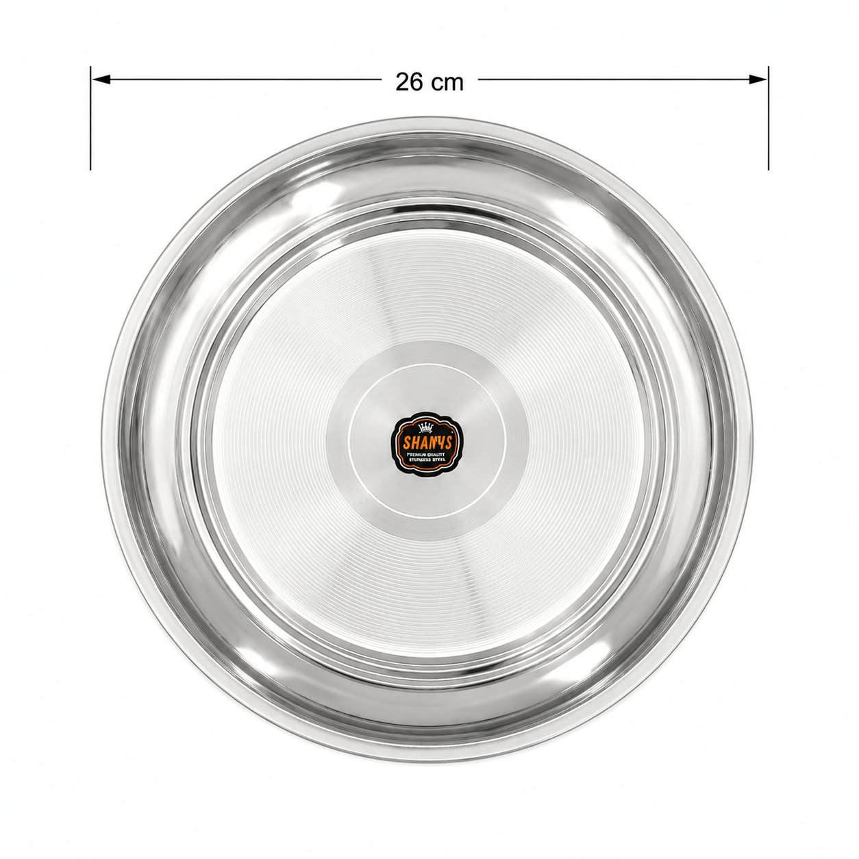 Shanti Premium Quality Stainless Steel Dinner Plate — 26cm