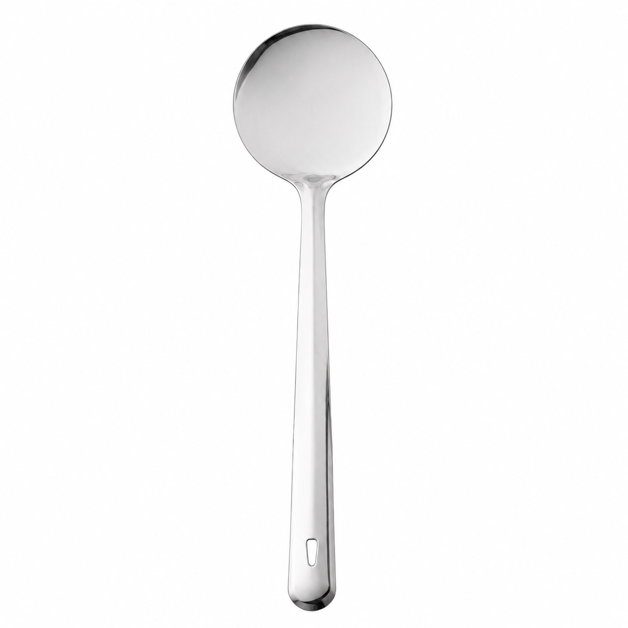 Stainless Steel Round And Flat Bowl Serving Spoon 35cm