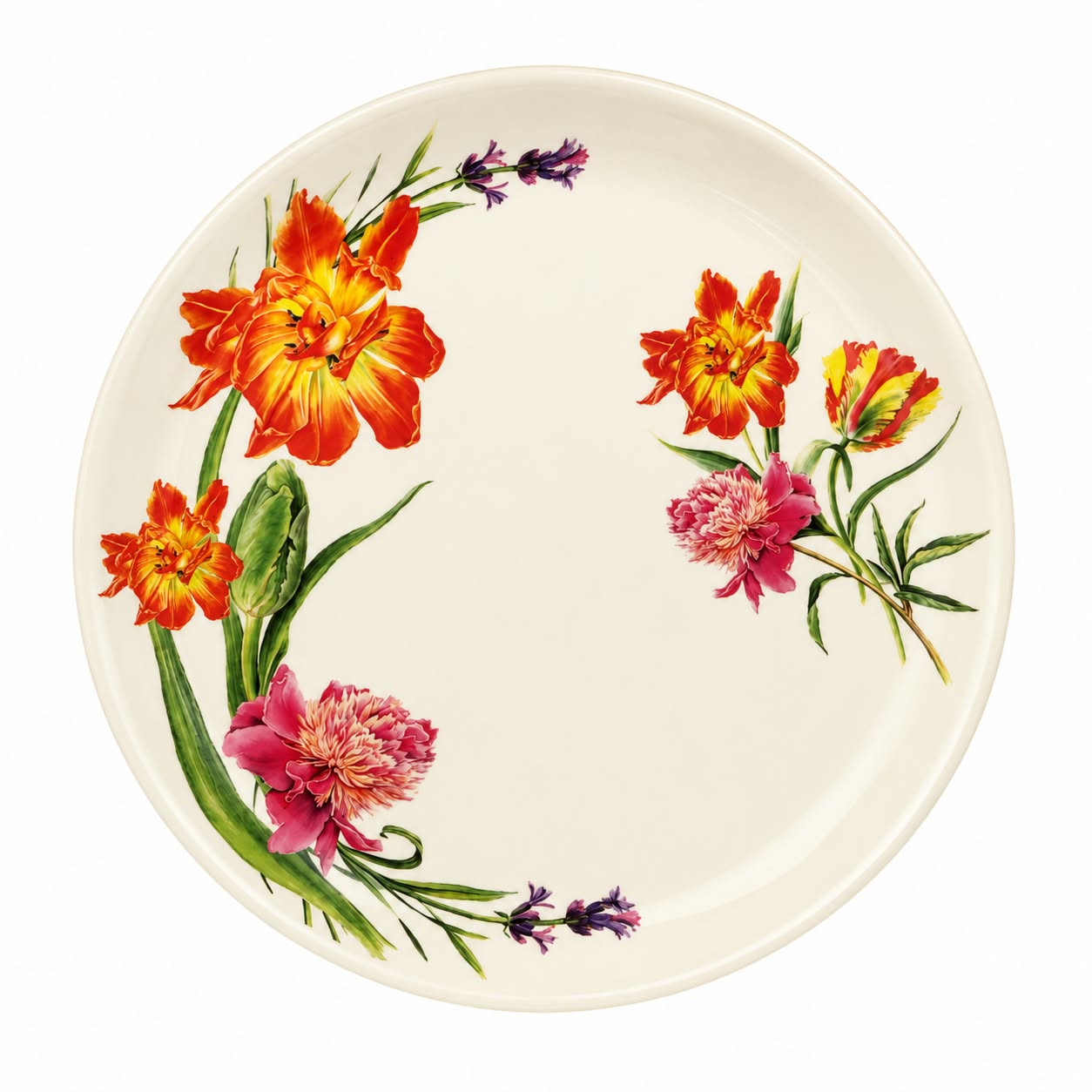 Classic Floral Fibre Dinner Plate (30 cm) — Flamboyant