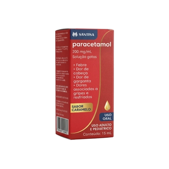 Paracetamol 200mg/mL Solução Oral em Gotas – Frasco com 15mL
