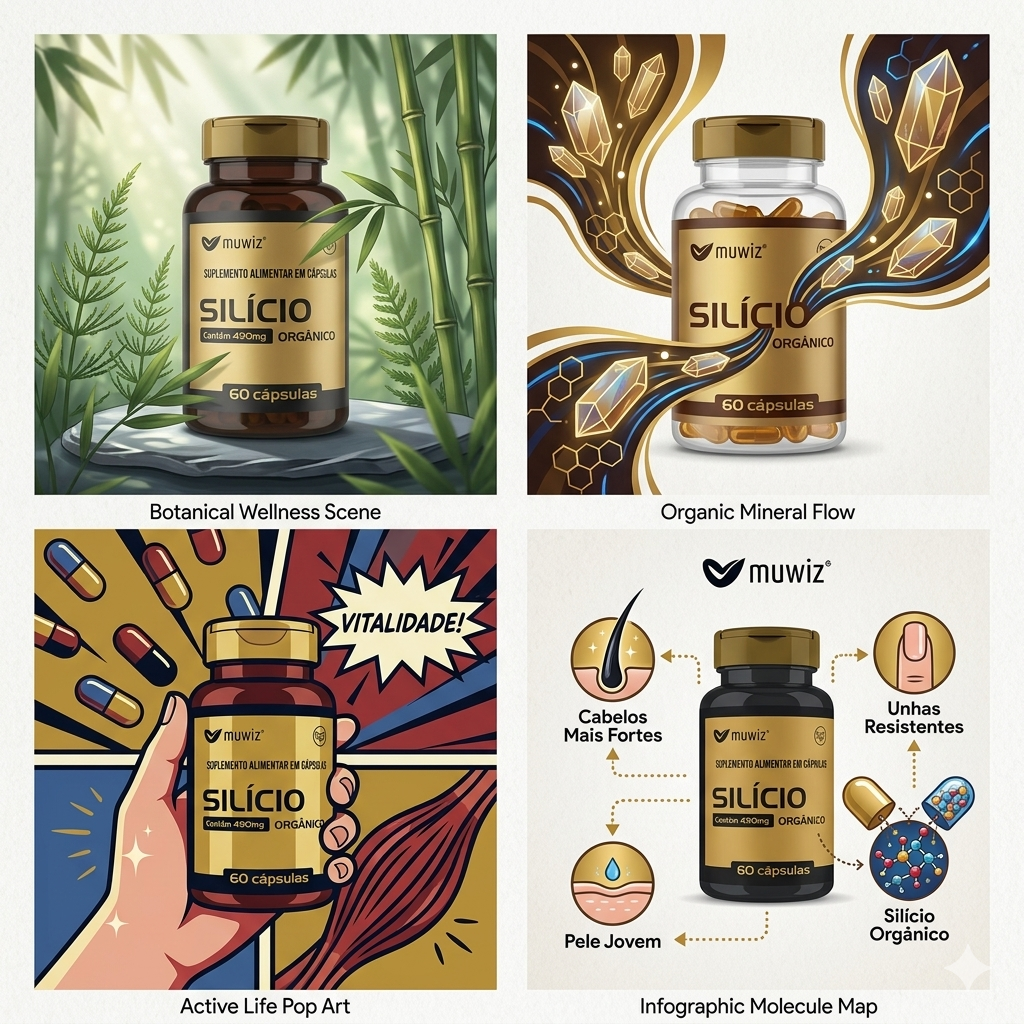 Silício Orgânico 490mg Muwiz – Suplemento Alimentar com 60 Cápsulas