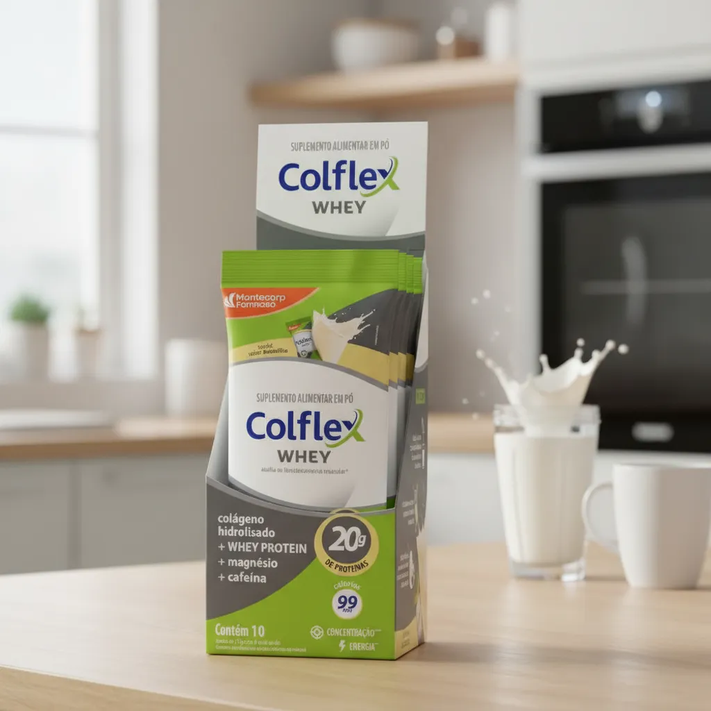 Colflex Whey Protein Baunilha 10 Sachês 20g De Proteína