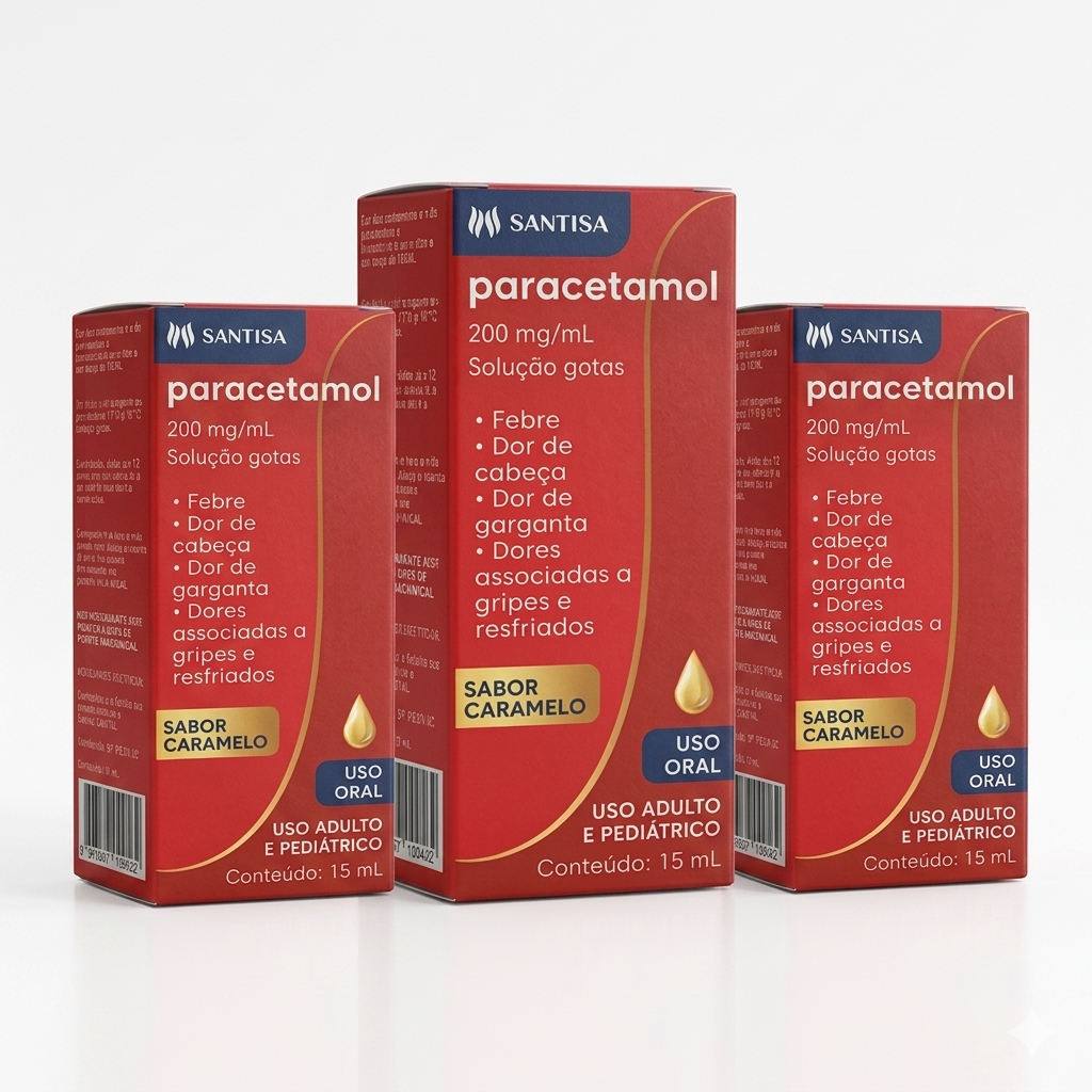 PARACETAMOL GOTAS 200mg/mL (3 unidades)