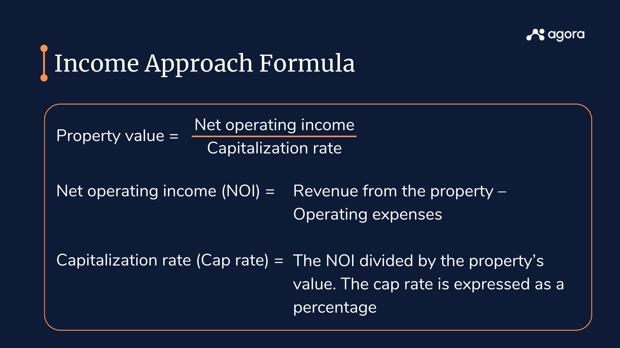 ‘Income approach formula’ image.