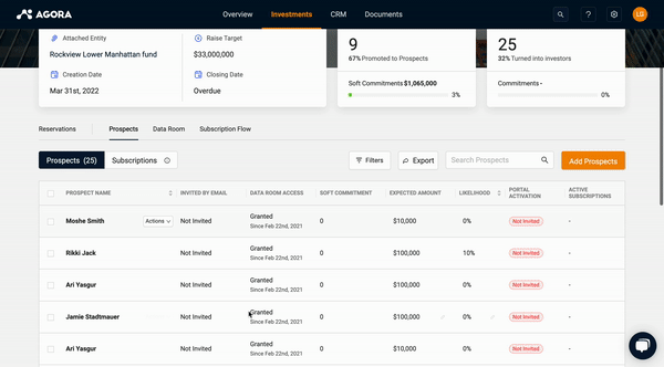 Agora manage pipeline