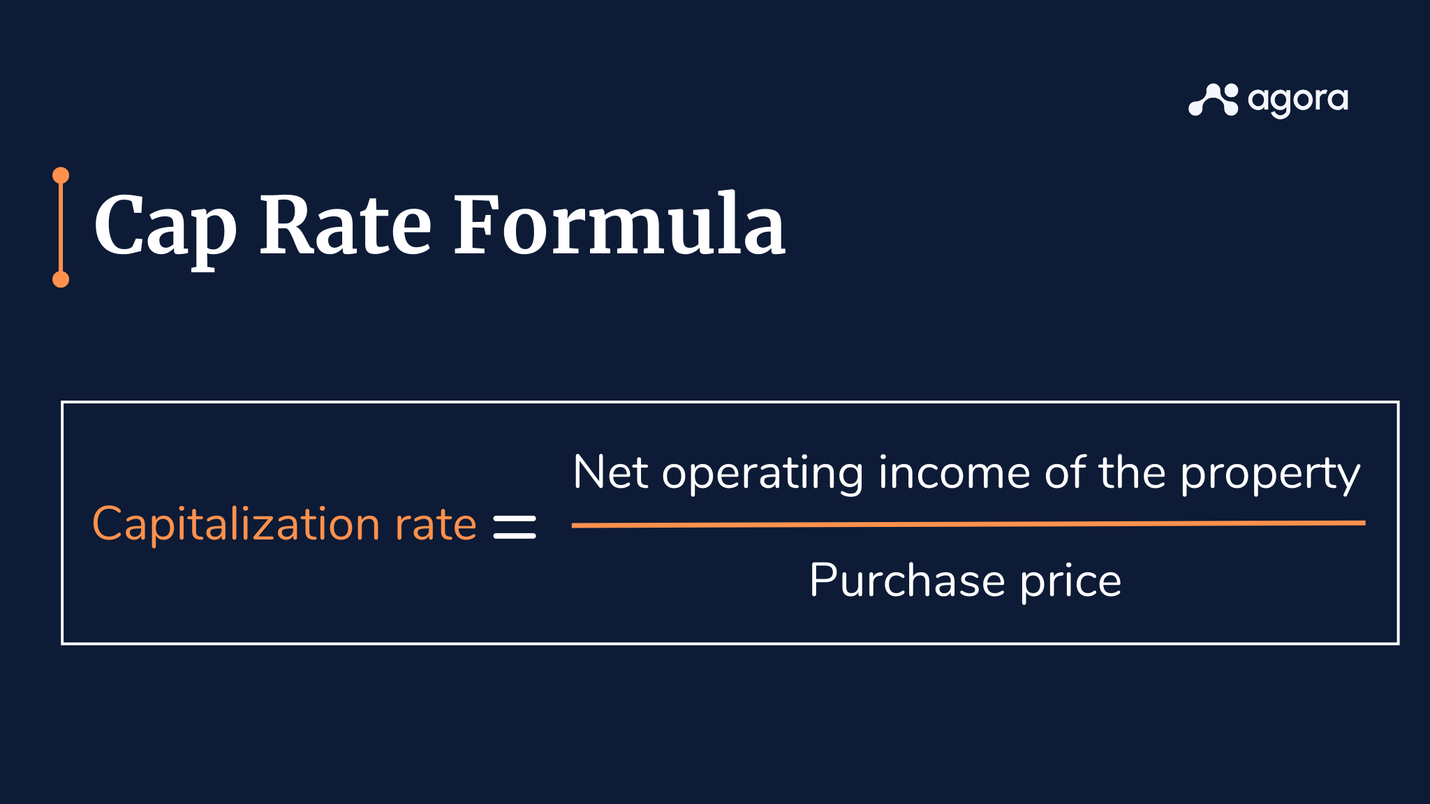 Illustration on cap rate formula