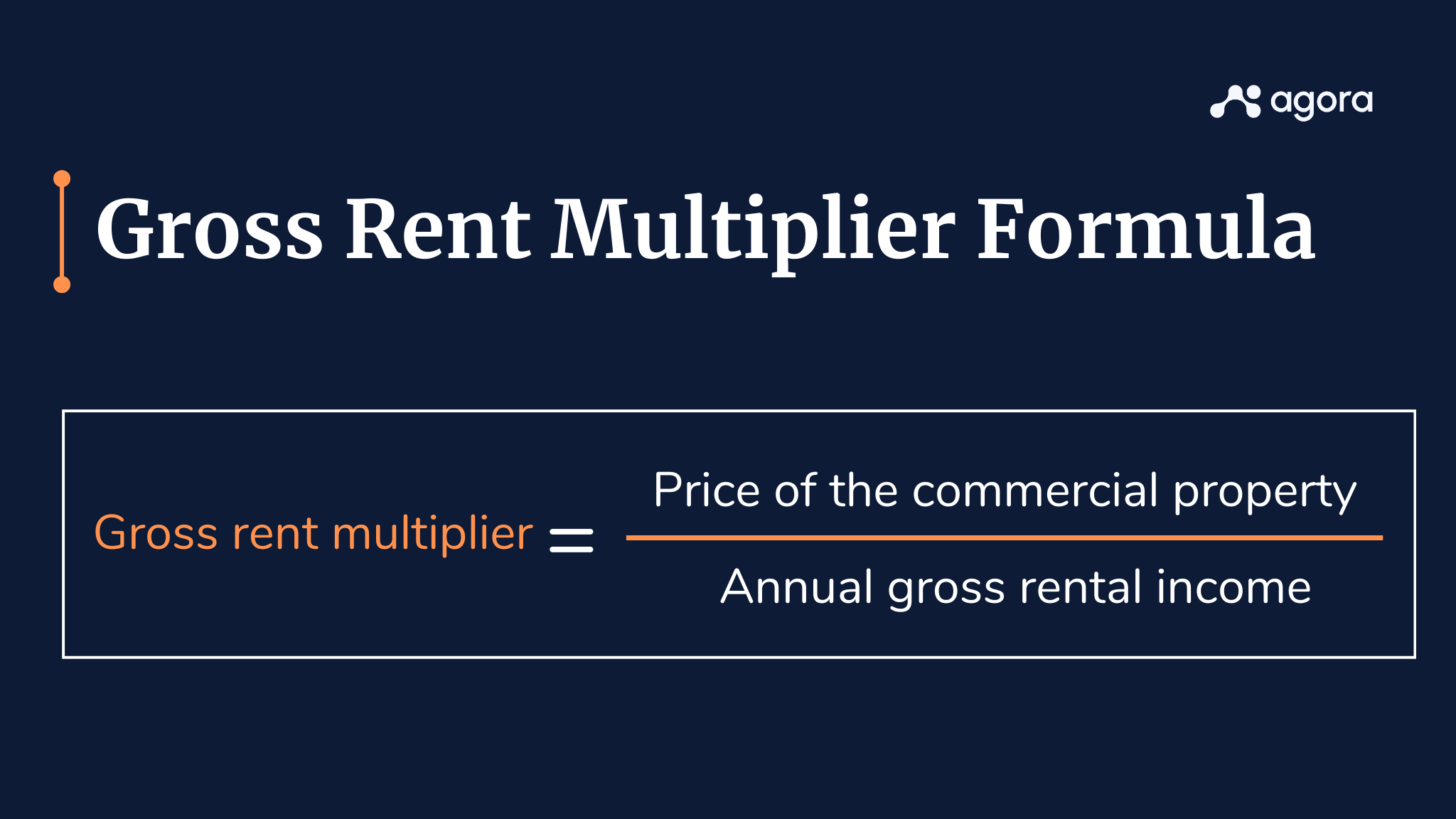 Illustration on gross rent multiplier formula.