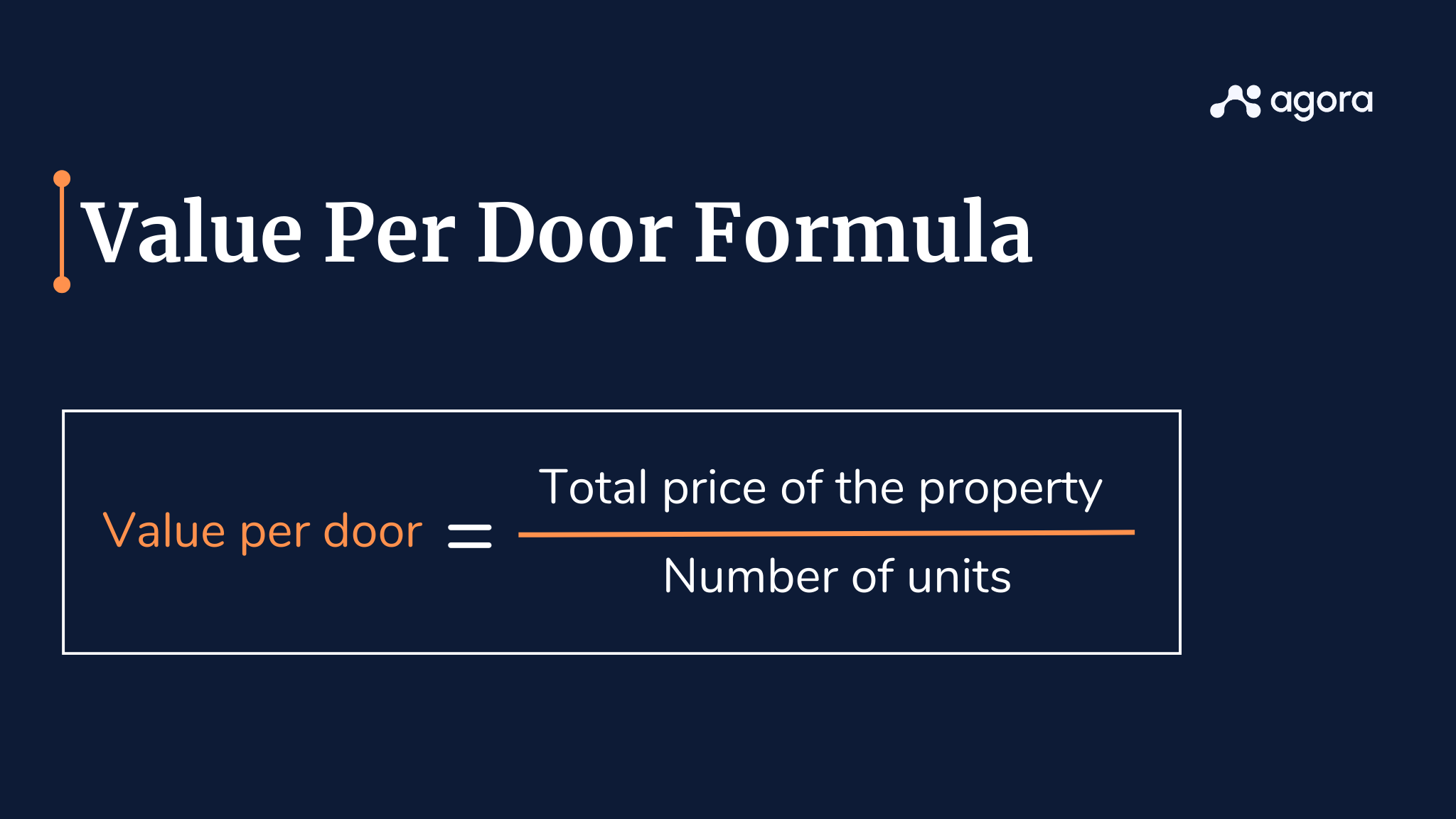 Illustration on value per door formula.