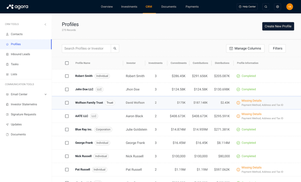 CRM Dashboard