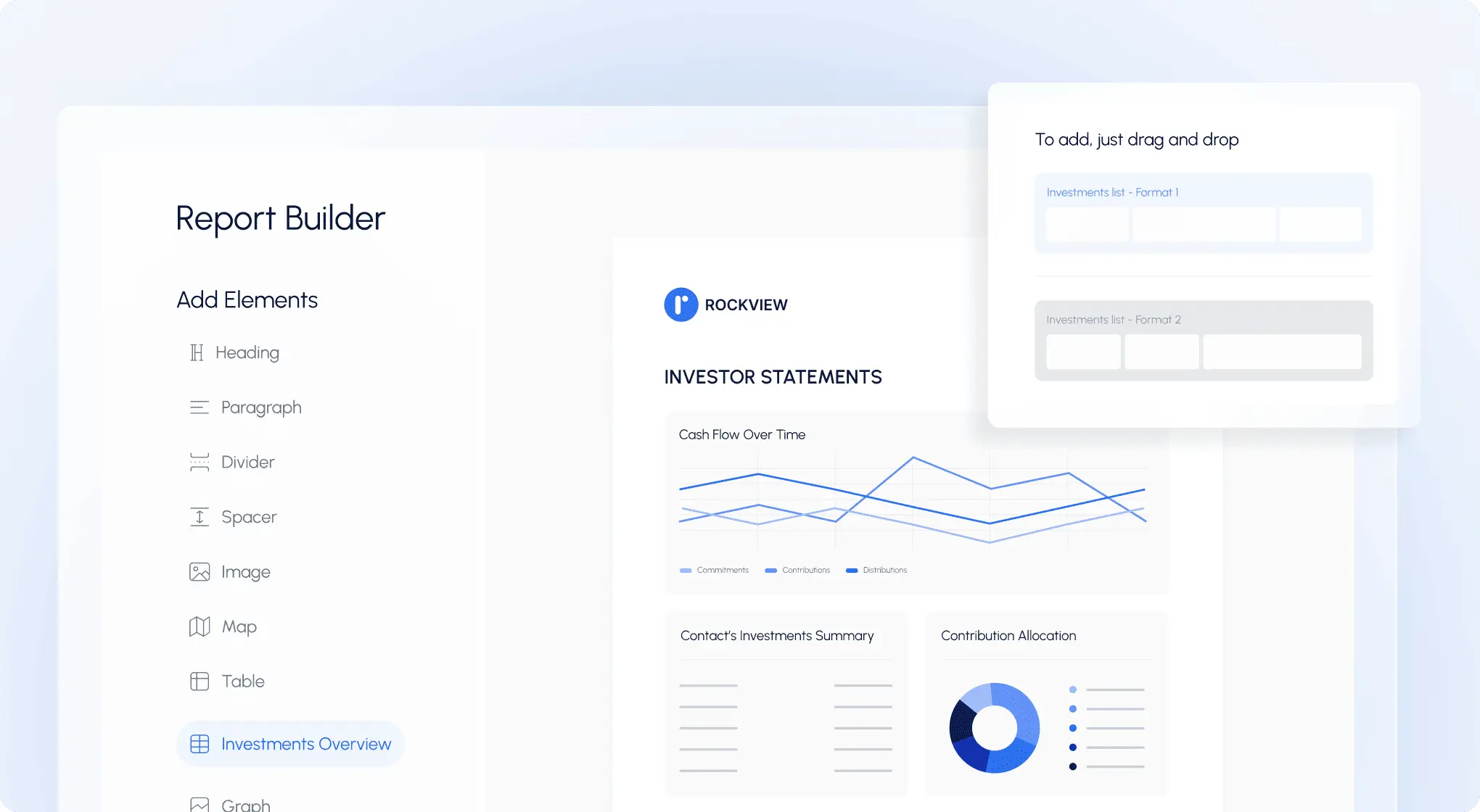 Investor reporting