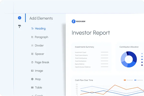 Detailed investor reporting