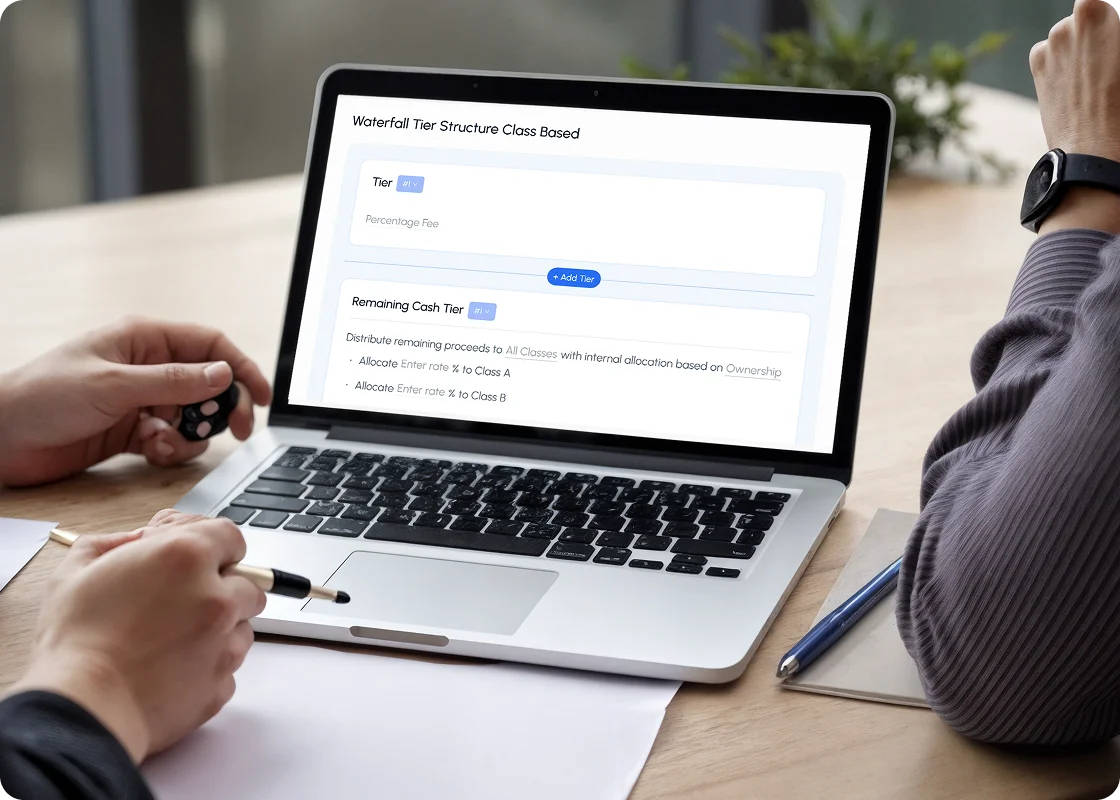 Advanced investment management and waterfalls