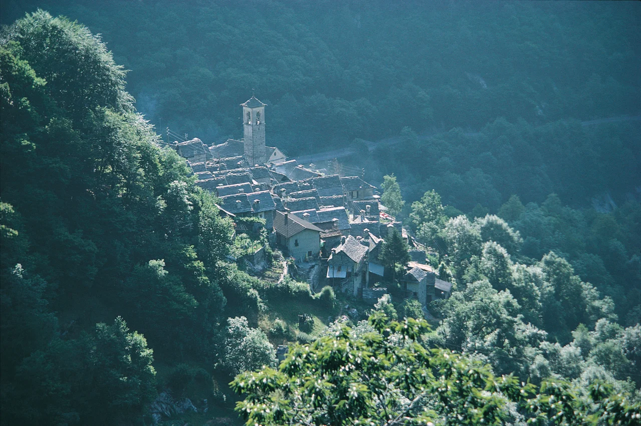 View from behind Corippo