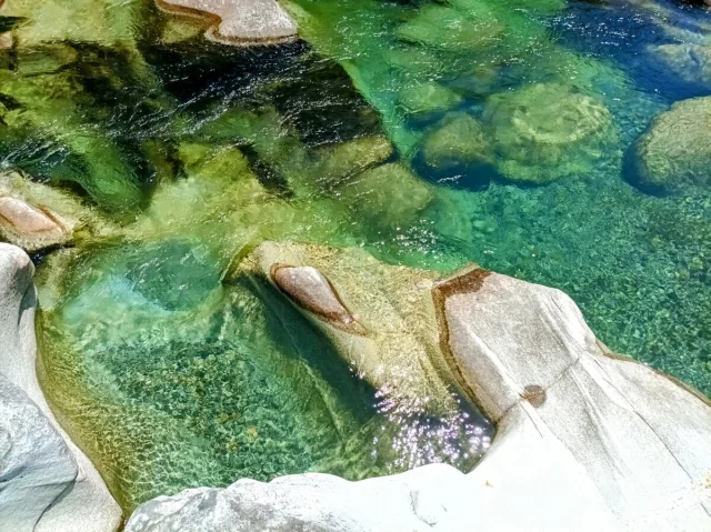 View of Corippo when hiking from Mergoscia
