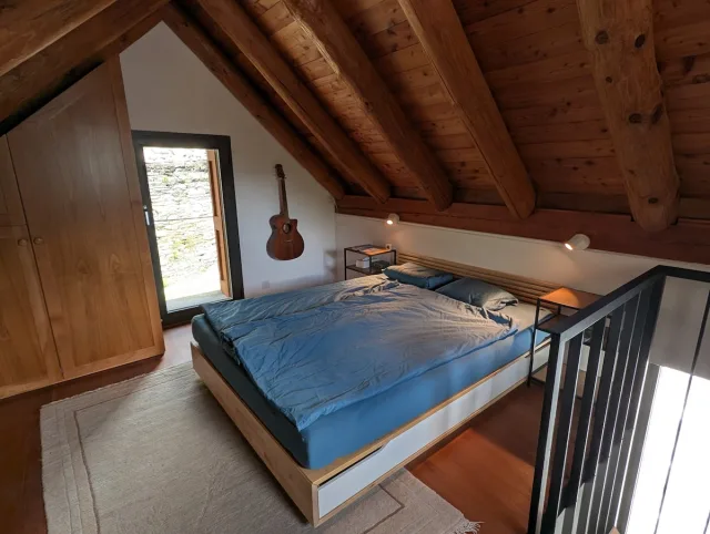 Reading corner with mountain view