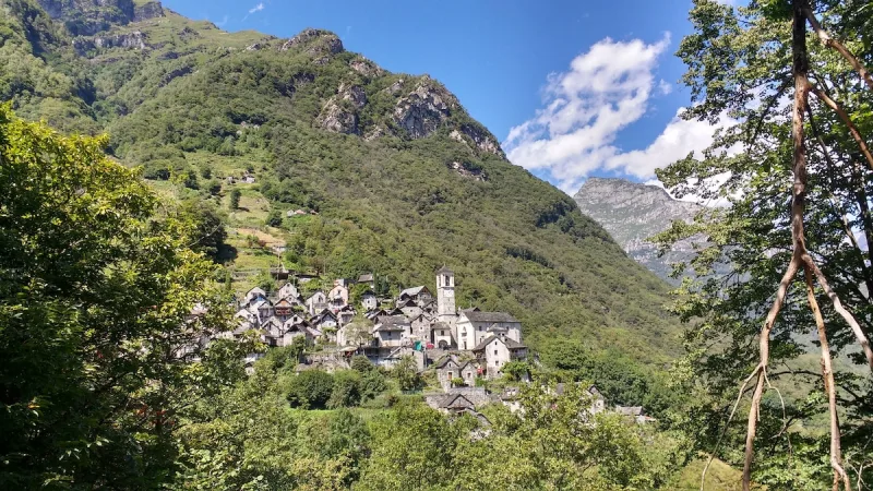 Stone houses of Corippo village