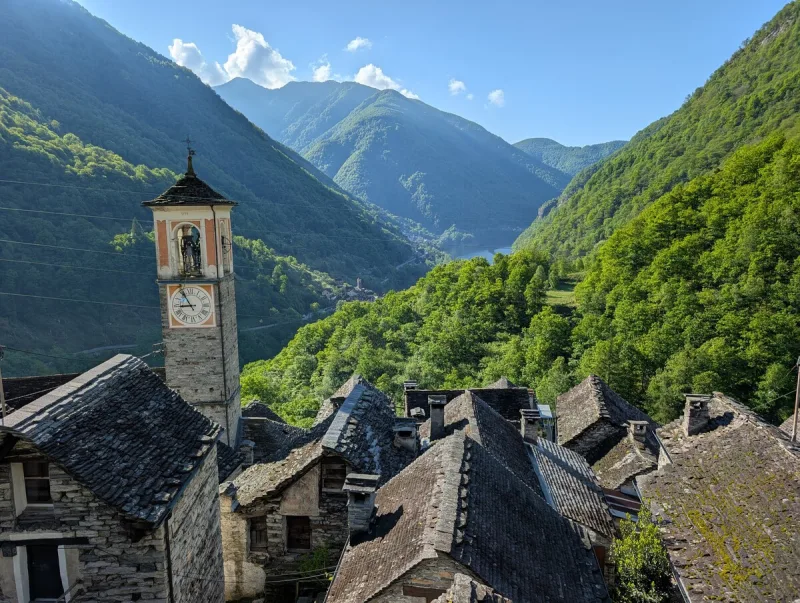 Breakfast setup at dining table