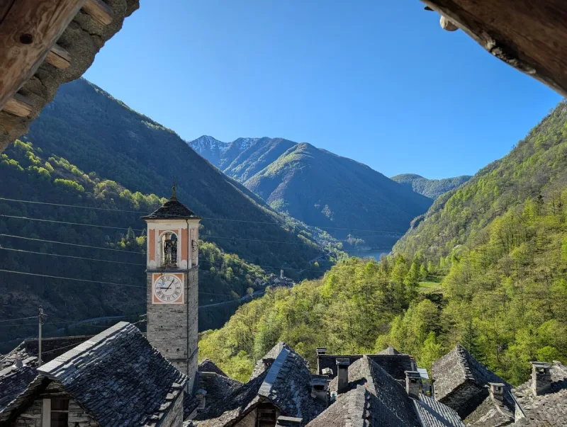 Cozy seating area with valley view