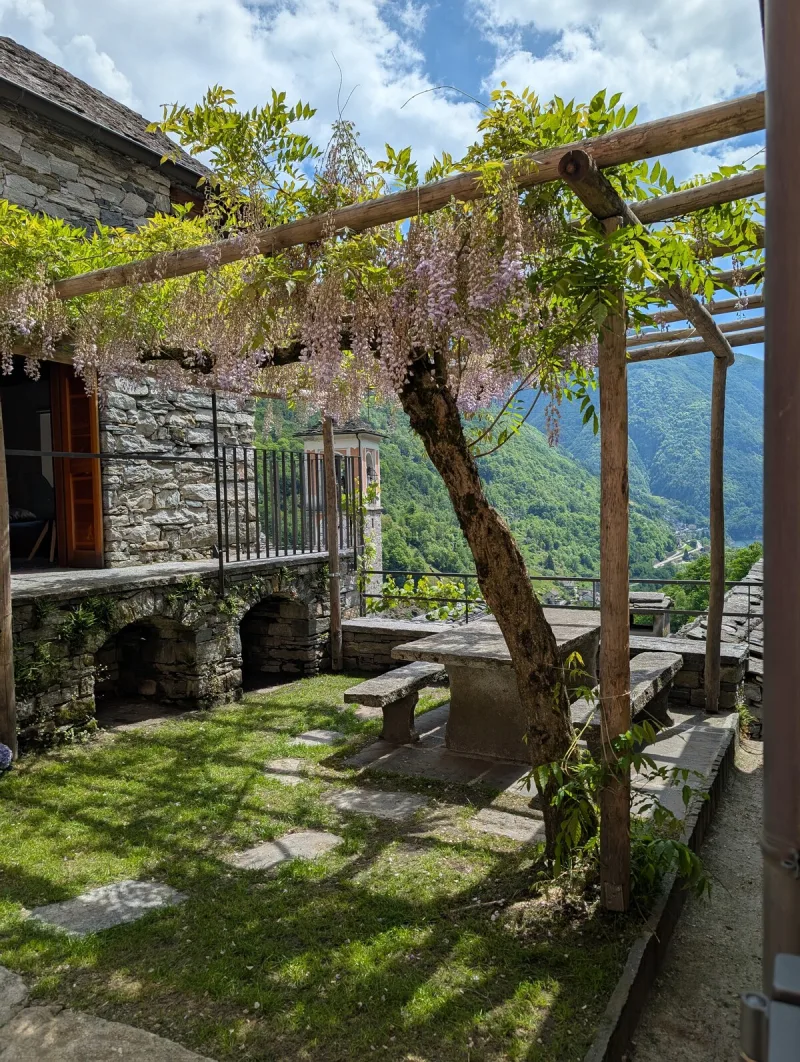 Attic living space with wooden beams