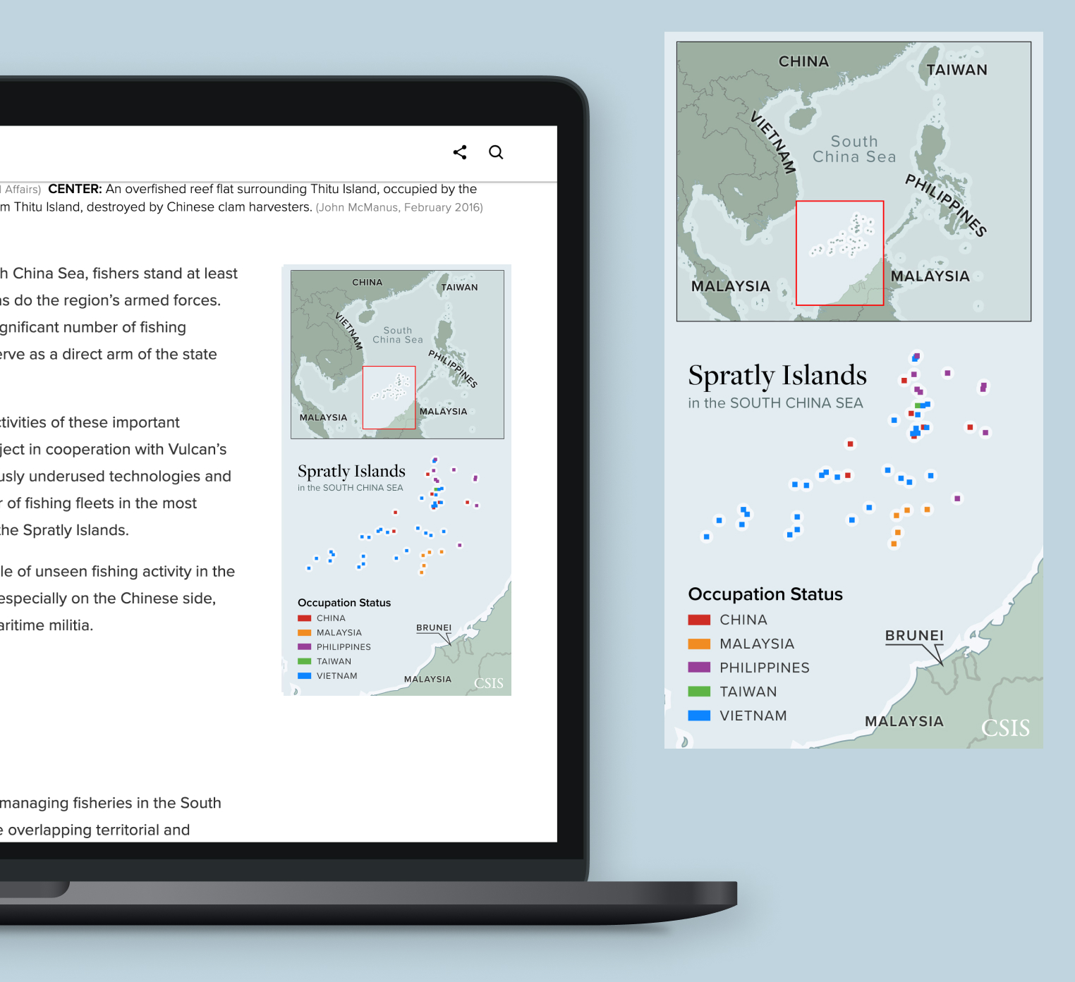 A closer look at the Spratlys. and Tooltip component.	