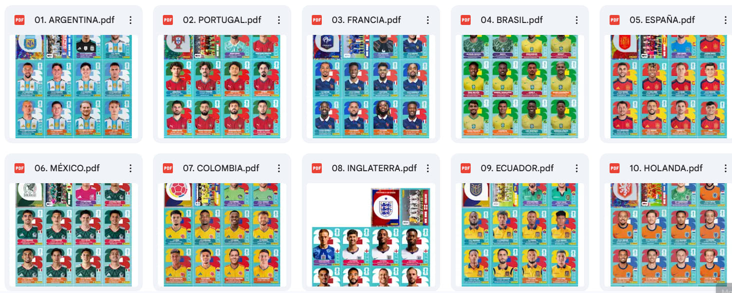 Colección Completa de Láminas Mundial 2026 – PDF Imprimible