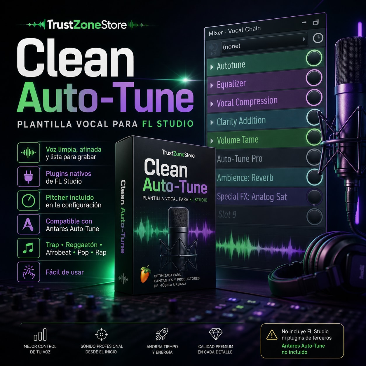 Clean Auto-Tune: Cadena Vocal Profesional para FL Studio