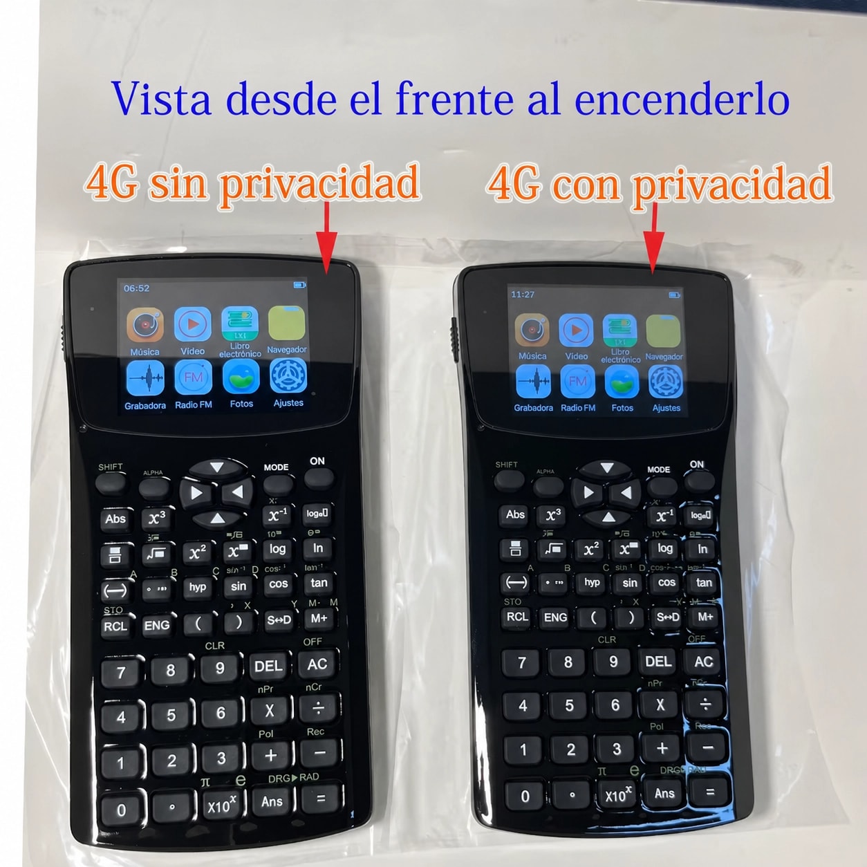 Calculadora Inteligente para Estudiantes con Visor de Fotos, Fórmulas, Apuntes y E-Books + Pantalla de Privacidad