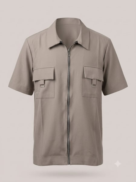 Zipper up cargo shirt  - image 1