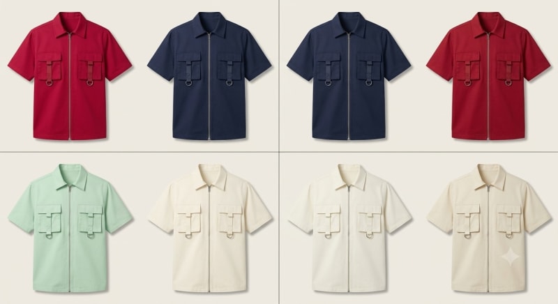 Zipper up cargo shirt  thumbnail 2