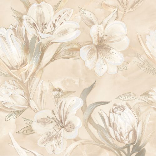 Панно 63*63 OPALE BEIGE FLOWER (2 шт) - 3 комл 1с Микс 63х63 купить СПб