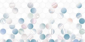 TWU09BOL006 Bolle д/стен рельефная 24.9*50, Alma Ceramica белый, голубой купить СПб