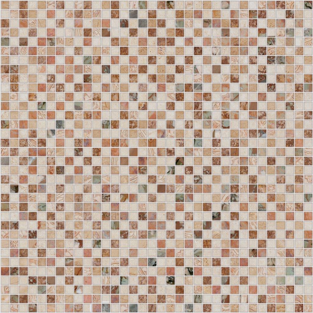 732863 Мозайка нео коричневая глянцевая плитка для пола 45х45, Pieza ROSA коричневый купить СПб