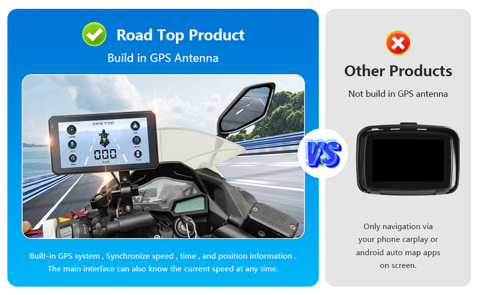 Standalone Apple Carplay for Motorcycle Autocycle Scooter Electric  Motorcycles Wireless Android Auto Monitor for Cars Trucks