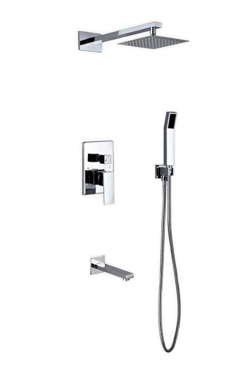 Système de douche moderne chromé