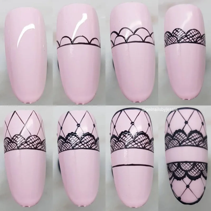 Visual troubleshooting guide showing common lace transfer failures and corrective techniques