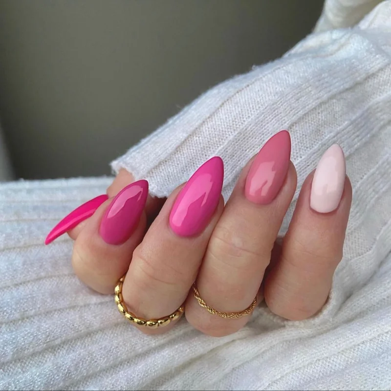 Visual examples of mismatched Valentine nail pitfalls including clashing undertones and finish overload