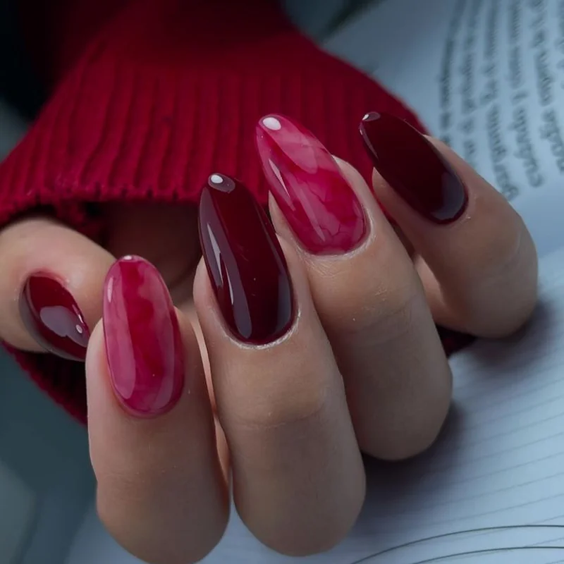 Burgundy wine oxblood valentine color palette for velvet cat eye