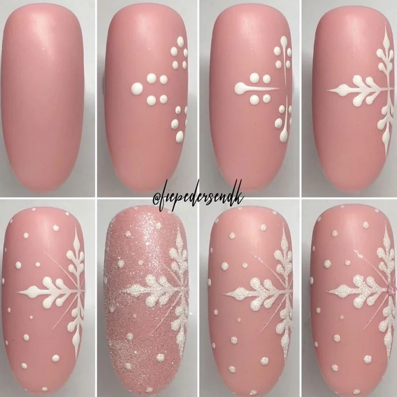 Easy winter nail designs perfect for beginners including mocha mousse and simple chrome accents