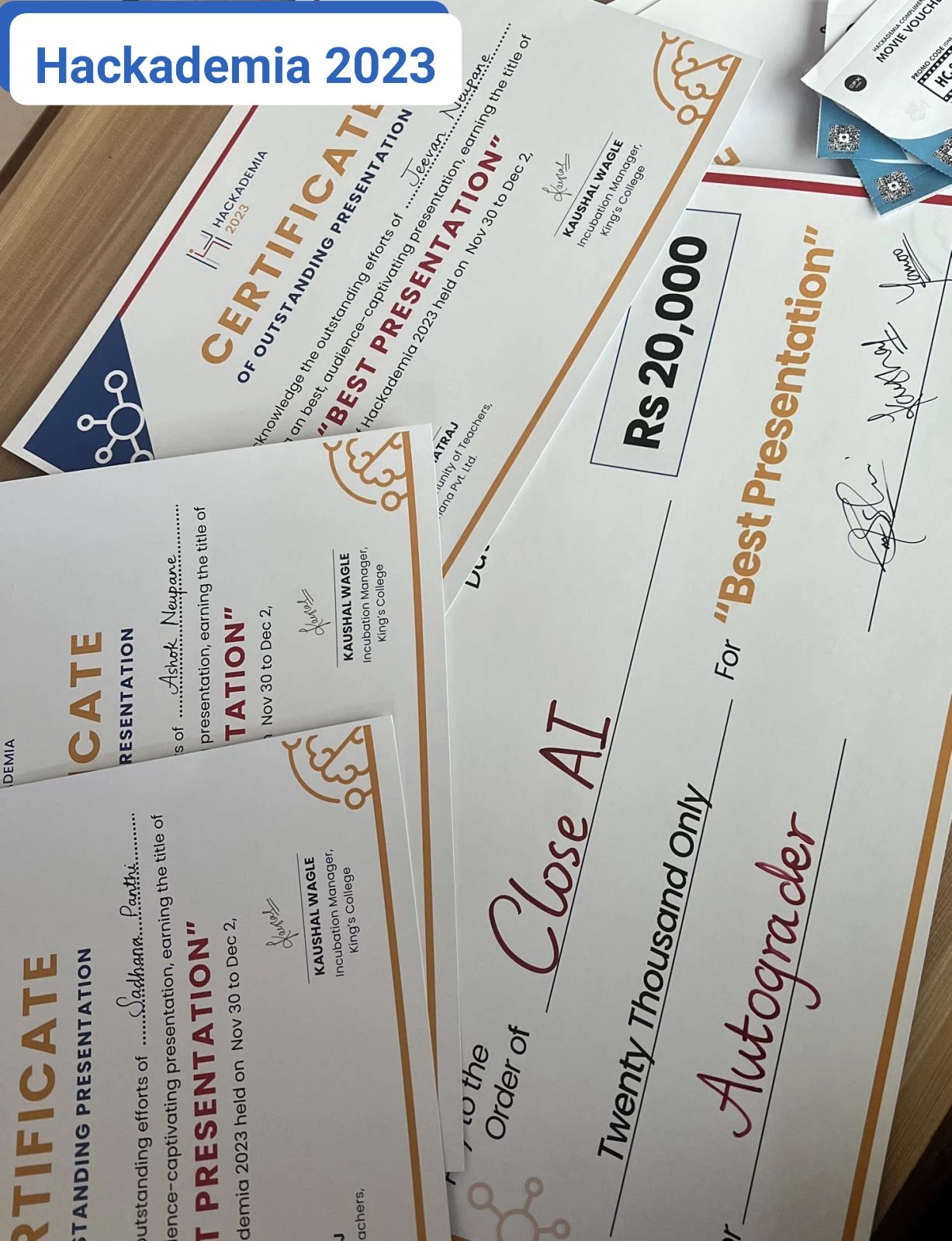 Won Hackademia 1.0 Hackathon image 2