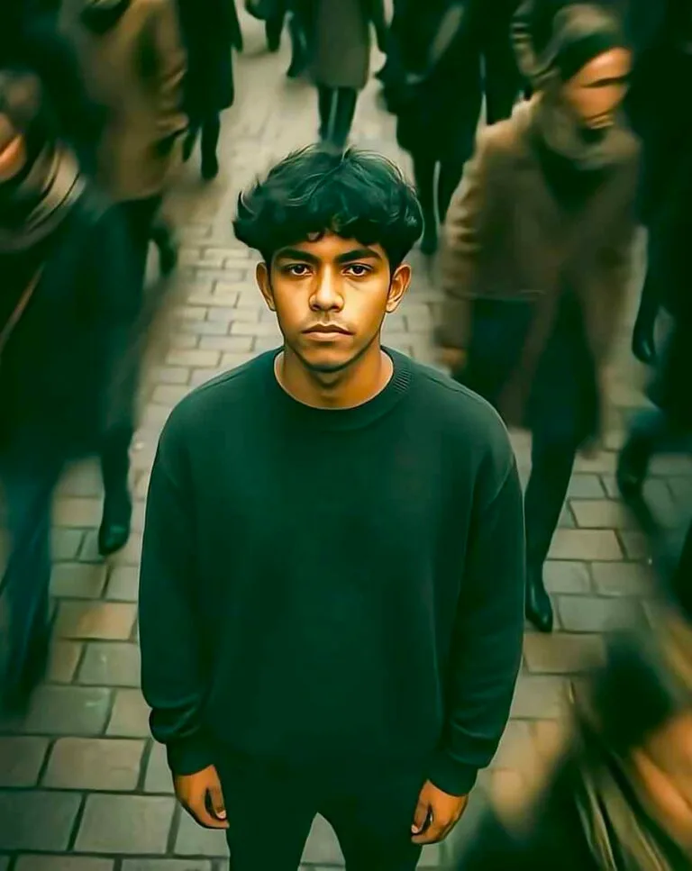 Stillness Amid the Rush on a Brick City Street