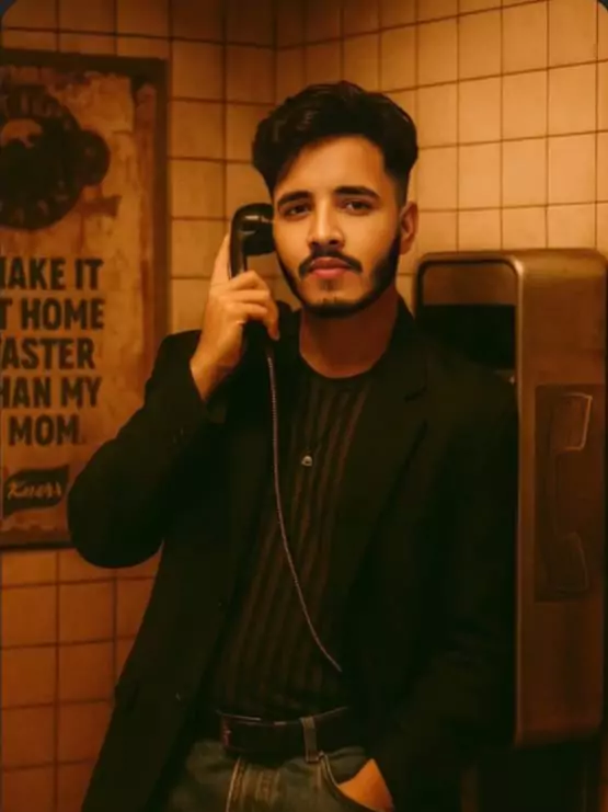 90s Nostalgic Subway Portrait with Vintage Editorial Glow