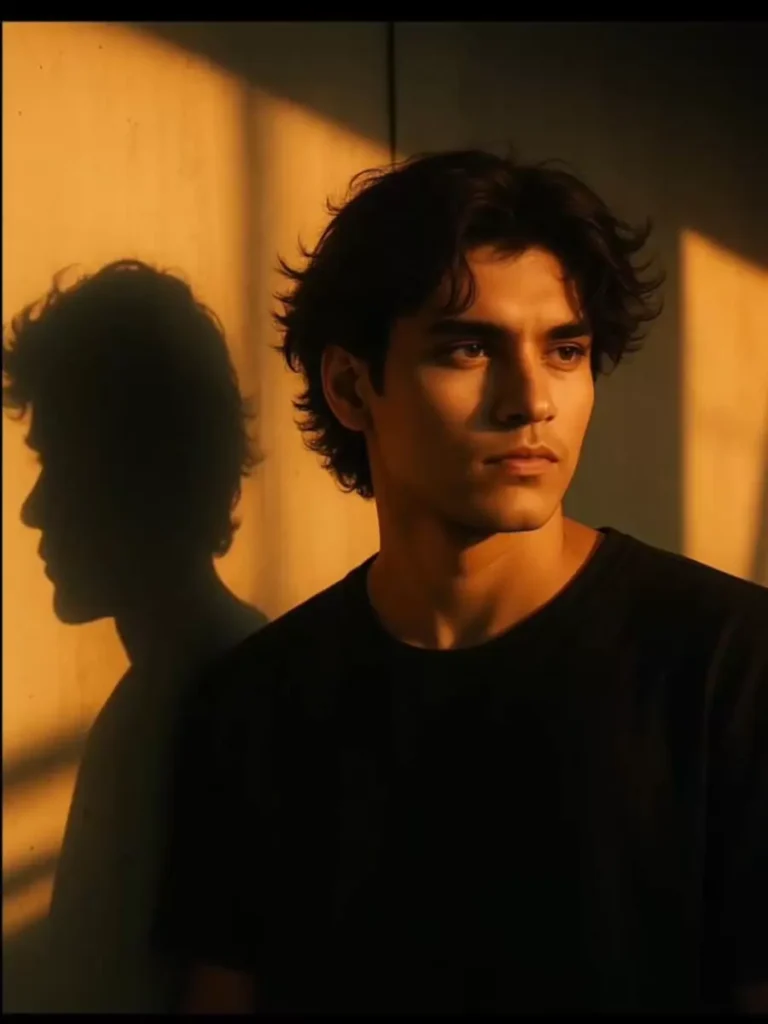 Golden-Hour Cinematic Portrait with Introspective Mood